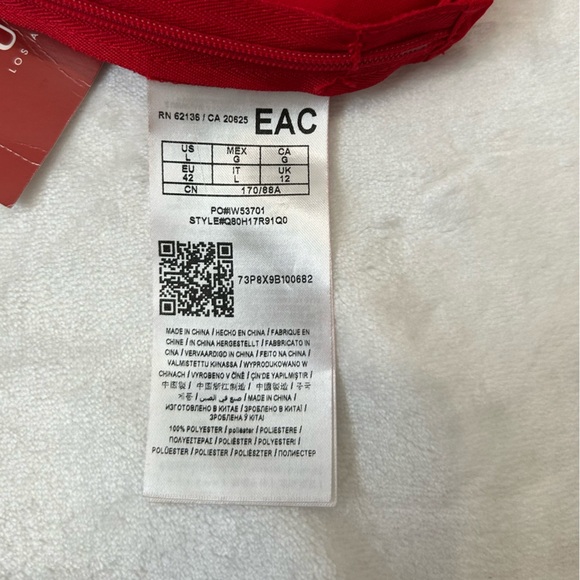 Guess Red Wrap Peplum Blouse - Picture 3 of 9